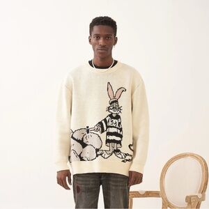 EMPTY REFERENCE bugs bunny Knit Sweater
Small preppy cashmere cotton rabbit